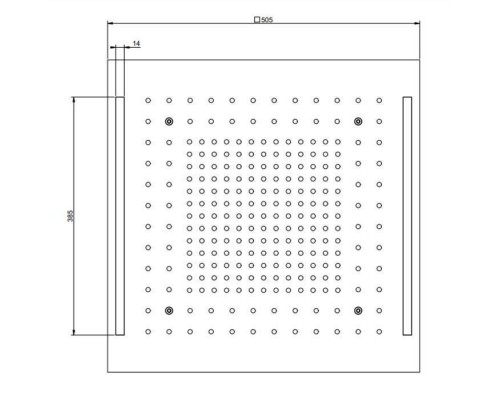 Gessi Colour Декоративная панель 50х50см, с подсветкой, цвет: Black Metal Brushed PVD. 57997#707