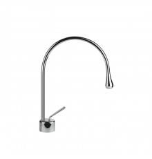 Gessi Goccia Смеситель для раковины на 1 отверстие, излив 244мм R=125, с фиксированным носиком, цвет: хром. 33803#031