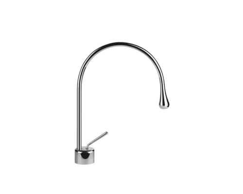 Gessi Goccia Смеситель для раковины на 1 отверстие, излив 244мм R=125, с фиксированным носиком, цвет: хром. 33803#031