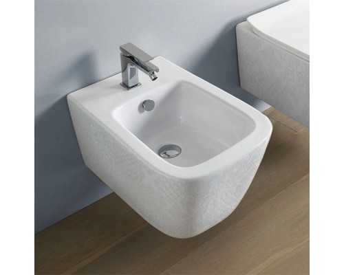 Artceram A16 Биде подвесное 36х52 см, 1 отв., с переливом, в комплекте с крепежом, цвет: белый глянцевый, декор: Cementina. ASB001 01 86*1 акция Artceram A16 Биде подвесное 36х52 см, 1 отв., с переливом, в комплекте с крепежом, цвет: белый глянцевый, декор: Cementina. ASB001 01 86*1 акция