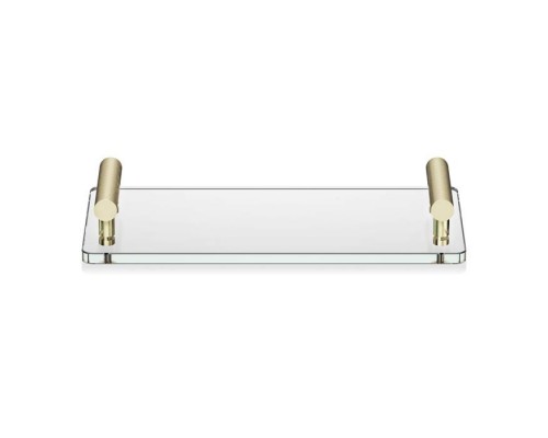 Decor Walther Club Tab Поднос с ручками, стеклянный, настольный, цвет: золото матовое / прозрачное стекло. 0856182 Decor Walther Club Tab Поднос с ручками, стеклянный, настольный, цвет: золото матовое / прозрачное стекло. 0856182