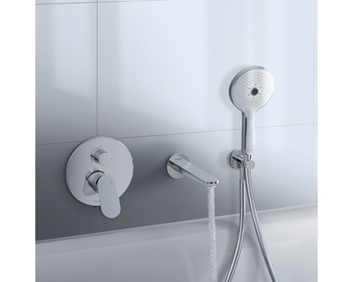 Duravit Wave Излив для ванны 20.2см., настенный, цвет: хром. WA5240010010