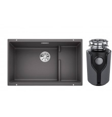 Комплект Мойка Blanco Subline 700-U Level темная скала + Измельчитель KUCHENSTERN Muhle 353MU35