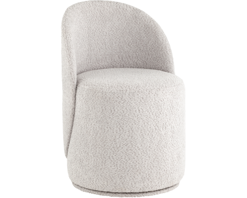 Пуф Stool Group Loreen вращающийся, букле светло-серый