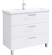 AQ MAN01103 Манчестер Тумба под умывальник напольная, 3 ящика, белый, 1010х890х460 мм MAN01103