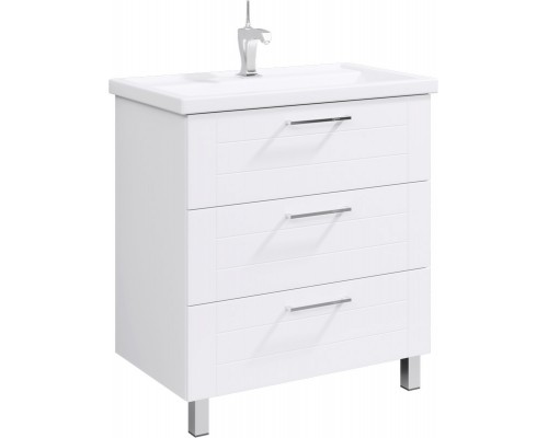AQ MAN01083 Манчестер Тумба под умывальник напольная, 3 ящика, белый, 810х890х460 мм MAN01083