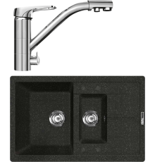 Комплект Мойка кухонная Lava D4.BAS basalt + Смеситель SG05 CR chrome