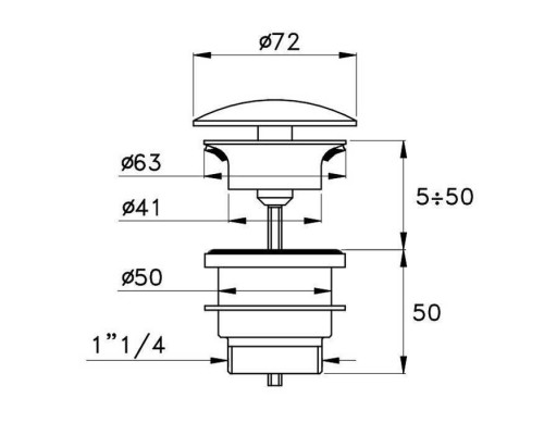 Stella Completamenti Донный клапан для раковин без перелива, цвет: антрацит PVD. UN 09202 PV12 Stella Completamenti Донный клапан для раковин без перелива, цвет: антрацит PVD. UN 09202 PV12