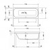 Duravit Happy D.2 Ванна акриловая 170х70x46см, прямоугольная .встраиваемая версия , с наклоном для спины слева, цвет: белый. 700310000000000,  7912210000001000