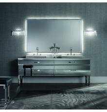 VITAGE milldue edition HILTON Комплект мебели с тумбой под раковину, раковиной ZURIGO63, зеркалом ZURIGO, 216 см, напольный, цвет: Fumegrave;/сталь. 9227.98.3 (С МЕБЕЛЬЮ),  H110.71.98,  4054.216.71.98.2,  3330.98