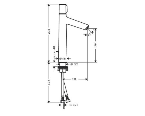 Hansgrohe Talis Select S, Смеситель для раковины, высокий, с донным клапаном, Цвет: Хром. 72044000 Hansgrohe Talis Select S, Смеситель для раковины, высокий, с донным клапаном, Цвет: Хром. 72044000