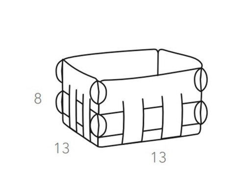 ADJ Корзинка Shlesser, 13x13xH8 см., цвет: шоколад/капучино ADJ Корзинка Shlesser, 13x13xH8 см., цвет: шоколад/капучино