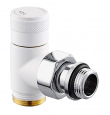 Угловой запорный вентиль SR Rubinetterie Tondera 1/2 х3/4E, цвет белый 0673-1500VCEA