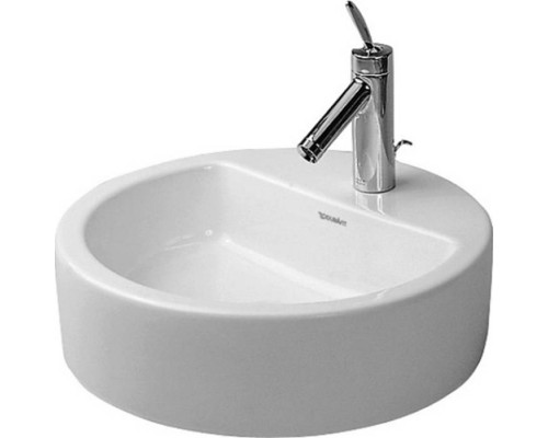 Duravit Раковина 48см, 1 отв., с переливом, цвет: белый. 0446480000