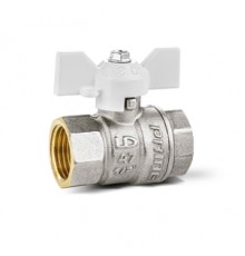 Краны шаровые Кран шаровой латунный LD Pride 47.25.B-B.Б, вн./вн.резьба, ручка-бабочка, белая, 1 LD 47.300.25 W