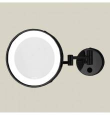 Bertocci Specchi Зеркало косметические, настенное круглое зеркало с LED-подсветкой,выключ.,3-хкратное увелич, цвет: черный матовый. 188 6126 0800