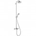 Hansgrohe Croma Душевая система Showerpipe: верхний душ 220 1jet, ручной душ, термостат для ванны, штанга для душа, держатель, излив 186мм, цвет: хром. 27223000