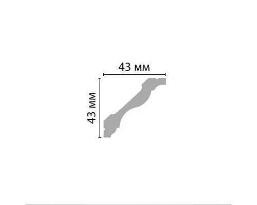 Плинтус потолочный гладкий DECOMASTER D110ДМ (43*43*2000мм) Плинтус потолочный гладкий DECOMASTER D110ДМ (43*43*2000мм)