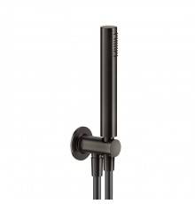 Gessi Inciso Shower Душевой комплект, состоящий из вывода воды на1/2, держателя, шланга 1,50 м и душевой лейки сзащитой от известкового налёта. цвет: black XL. 58123#299