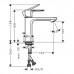 Hansgrohe Rebris E Смеситель для раковины, 1 отв., с донным клапаном, цвет: черный матовый. 72557670