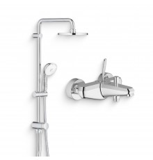 Душевой комплект Смеситель Grohe Eurodisc Joy Eurodisc joy 23431000 + Стойка New Tempesta Rustic 27399002