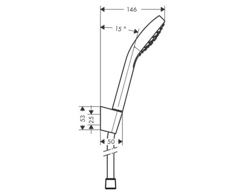 Hansgrohe Croma Select E 1jet/Port Ручной душ с держателем, цвет: хром. 26424400