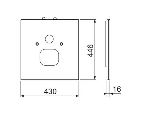 TECE TECElux Стеклянная панель для TECEone, стекло белое. 9650109