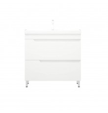 Тумба под раковину Corozo Юрма 80 Z2 напольная, глянцевая белая