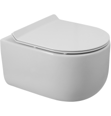 Унитаз подвесной BelBagno Soft BB084CH-TOR безободковый, крышка BB2111SC с микролифтом