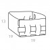 ADJ Корзинка Mini Bottega, 19x19xH13 см., цвет: коньяк/бордо. 1019.09/30