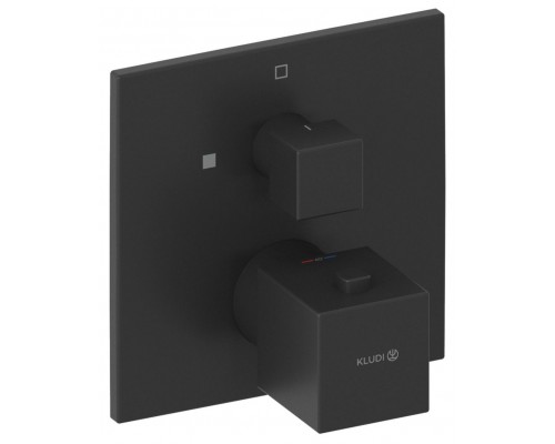 Kludi 548853975 DECUS встраиваемый смеситель для душа с термостатом, SLIM.BOXX 88022 черный мат 548853975