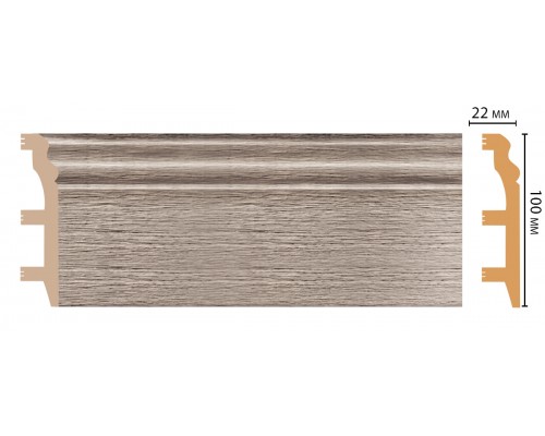 Плинтус напольный DECOMASTER D232-77ДМ (100*22*2400мм) Плинтус напольный DECOMASTER D232-77ДМ (100*22*2400мм)