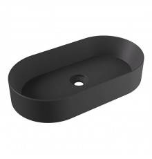 Alice Spy Oval Раковина 65x36х12см., накладная, без отв., цвет: чёрный матовый. 34240108