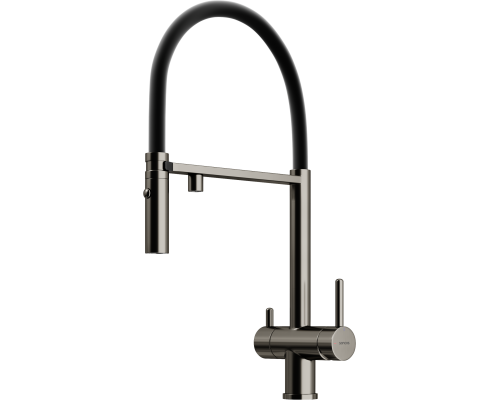 Смеситель для кухни Sancos Imola SC4010GG с гибким изливом, вороненая сталь Смеситель для кухни Sancos Imola SC4010GG с гибким изливом, вороненая сталь