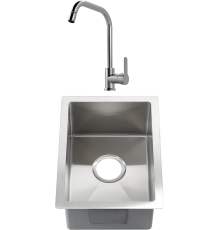 Комплект Мойка Melana R3344H сатин + Смеситель MEGA City MG- ZRV104 хром