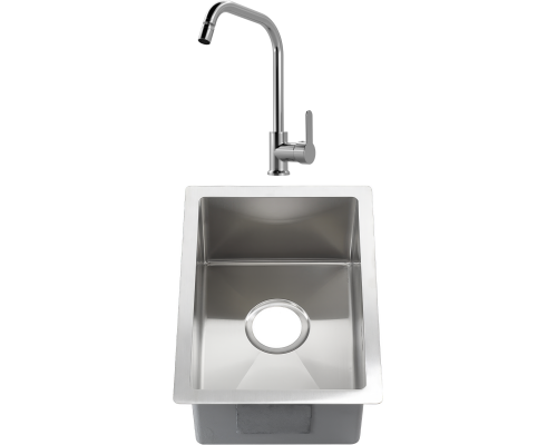 Комплект Мойка Melana R3344H сатин + Смеситель MEGA City MG- ZRV104 хром