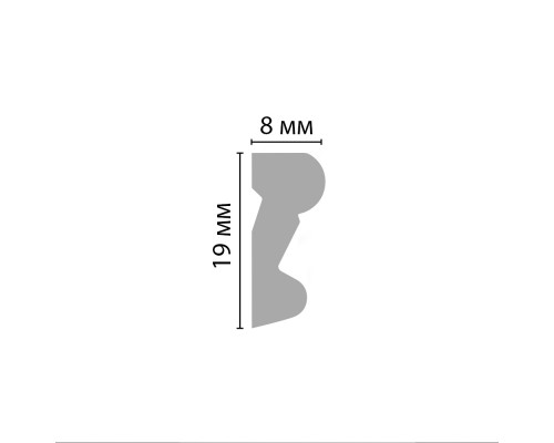Молдинг гладкий DECOMASTER D007ДМ (19*8*2000мм) Молдинг гладкий DECOMASTER D007ДМ (19*8*2000мм)
