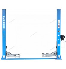 Подъемник двухстоечный 4 т, с электростопорами, 380 В, синий NORDBERG N4120BE-4B_380