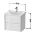 Duravit XViu Тумба подвесная 61x46.9x56.5см, с раковиной, 2 ящика, цвет: walnut dark/черный матовый. 2332650000,  XV41150B221