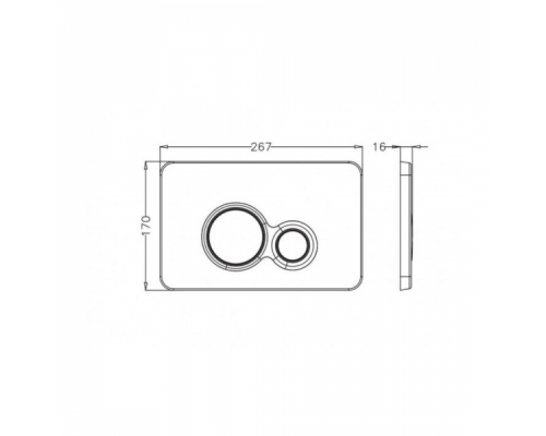 40006457 BETTOSERB Клавиша смыва MORAVA для Sava Fix белый глянец (40006457)