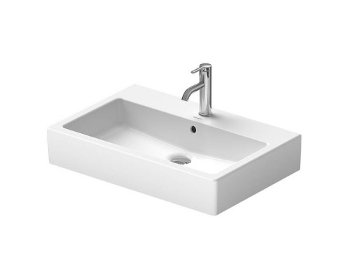 Duravit Vero Раковина накладная 70x47см, с 1 отв., покрытие WonderGliss, с переливом, цвет: белый. 04547000001