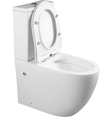 Унитаз-компакт Ceruttispa Ortler CT9867 безободковый, с микролифтом, белый