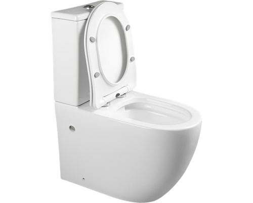 Унитаз-компакт Ceruttispa Ortler CT9867 безободковый, с микролифтом, белый Унитаз-компакт Ceruttispa Ortler CT9867 безободковый, с микролифтом, белый