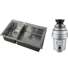 Комплект Мойка кухонная Zorg Light ZL R 780-2-510-R + Измельчитель Inox D ZR-56 D