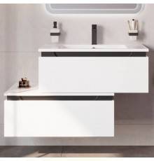Тумба с раковиной Cezares Slider 80 подвесная, 2 ящика, белая