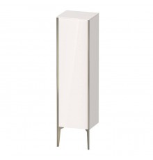 Duravit XViu Шкаф подвесной 40x36x133см, с 1 дверью, 3 стеклянными полками (петли слева), цвет: белый глянцевый/champagne matt. XV9714B1,  XV1325LB122