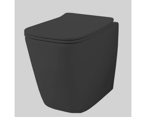 Artceram A16 Унитаз напольный 36х52 см, турбо смыв the.reel, saniglaze, цвет: черный матовый. ASV007 17 00