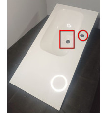 SaleAQMal.09.04.D-L Malaga Умывальник левый 918х450х180(1,6) мм, минеральное литьё SaleMal.09.04.D-L_B413