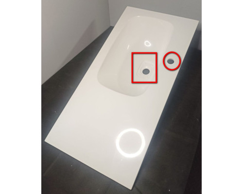 SaleAQMal.09.04.D-L Malaga Умывальник левый 918х450х180(1,6) мм, минеральное литьё SaleMal.09.04.D-L_B413