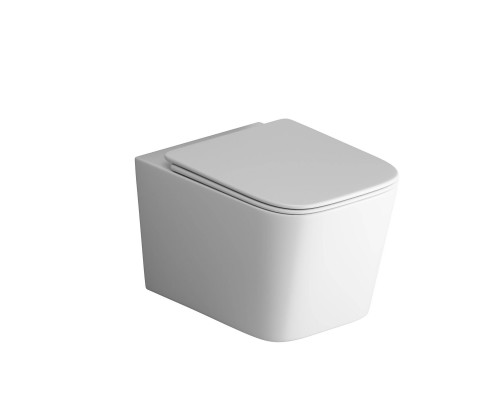 Унитаз подвесной Grossman GR-4404MSQ, с микролифтом, белый матовый